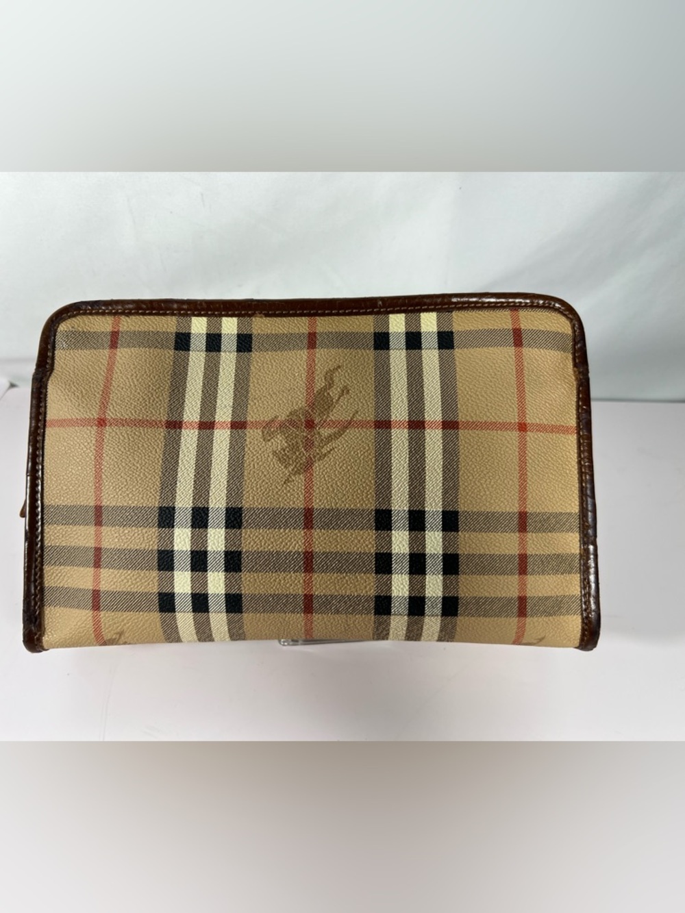 3081: Burberrys Vintage Nova Check Folio Clutch Organizer Italy - Picture 2 of 13